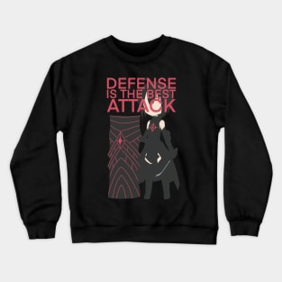 BOFURI ANIME CHARACTERS MAPLE QUOTES DEFENSE IS THE BEST ATTACK Crewneck Sweatshirt